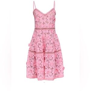 MICHAEL Michael Kors Pink Lace Floral A-Line Dress